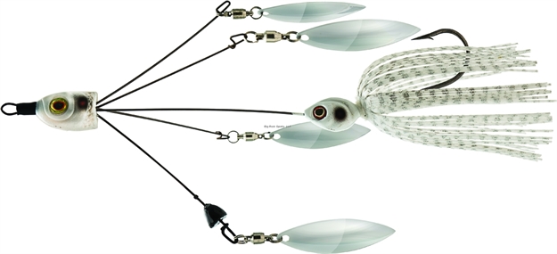 Picture of Z-Man Quadzilla Four-Arm Spinnerbait, 7", 3/4 Oz, White/Silver