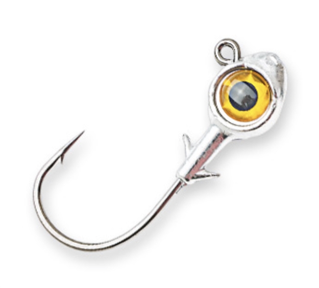 Picture of Z-Man Trout Eye Jigheads 1/4 OZ Gold 3 Pack