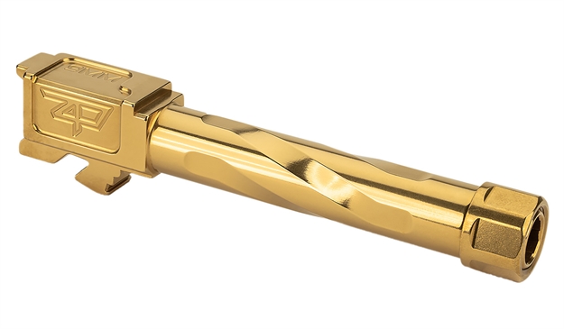 Picture of Zaffiri Precision Zp.19Btg 9Mm Luger 4.50" Threaded Gold Tin Stainless Steel, Fits Glock 19 ZP19BTG