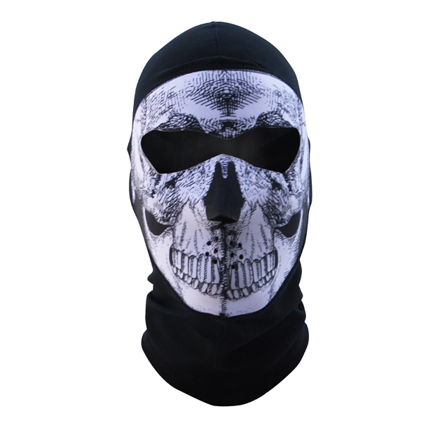 Picture of Zanheadgear Balaclava Extrm Coolmax Full Mask B And W Skull