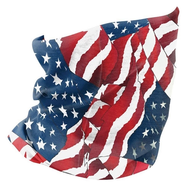 Picture of Zanheadgear Fleece Lined Motley Tube -Wavy American Flag