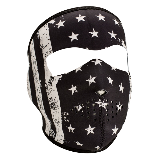 Picture of Zanheadgear Neoprene Full Mask  Black-White Vintage Flag