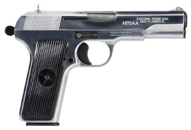 Picture of Zastava Arms Usa M70aa Pistol 9Mm 9Rd Chrome/Synthetic