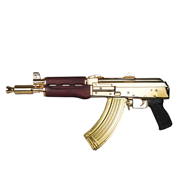 Picture of  Zastava Arms Usa Zp92762srgl Zpap 92 7.62X39mm 30+1 10" 24K Gold Plated/ Cold Hammerforged/ Chrome Lined Barrel, Steel 24K Gold Plated Receiver, Serbian Red Wood Grips 685757098625