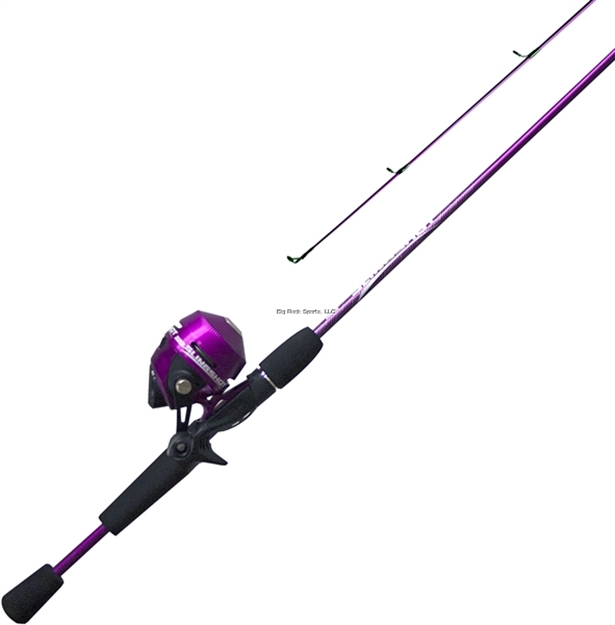Picture of Zebco 202 Ladies Slingshot Spincast Reel ON 5'6" Medium Light 2 Piece Purple Rod - Prespooled With 10#