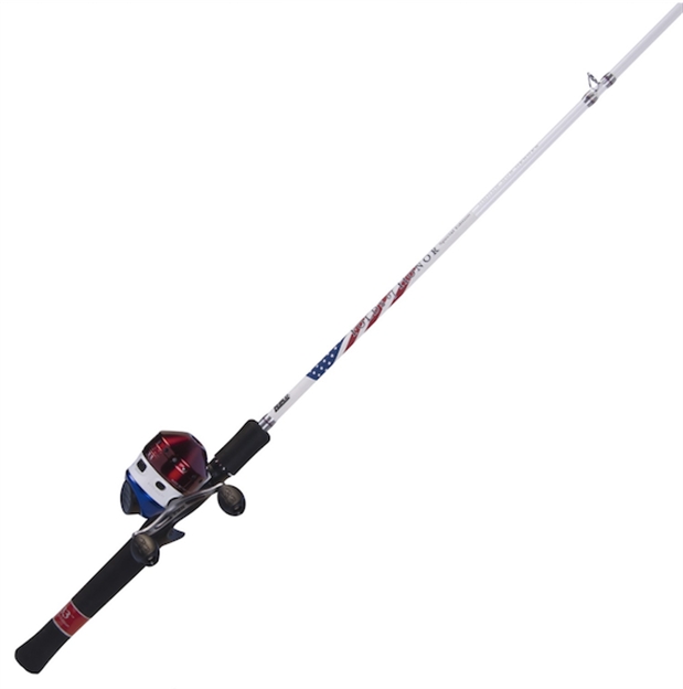 Picture of Zebco Fold OF Honor 33 Spincast Combo, 6', 2Pc, Med, Eva/Glass, 3.6:1 Ratio, 1Bb, With 10# Line