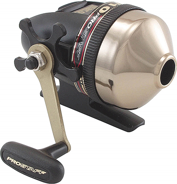 Picture of Zebco Pro Staff Spincast Reel, Rh, 1 Bb, 3.6:1 Ratio, Aluminum Spool, Mono 8/90