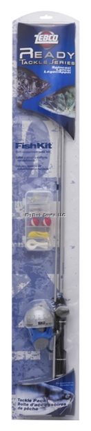 Picture of Zebco Ready Tackle Spincast Combo 5'6" 2Pc ML Eva/Glass, 2.8:1 Ratio W/10# Line & Tackle