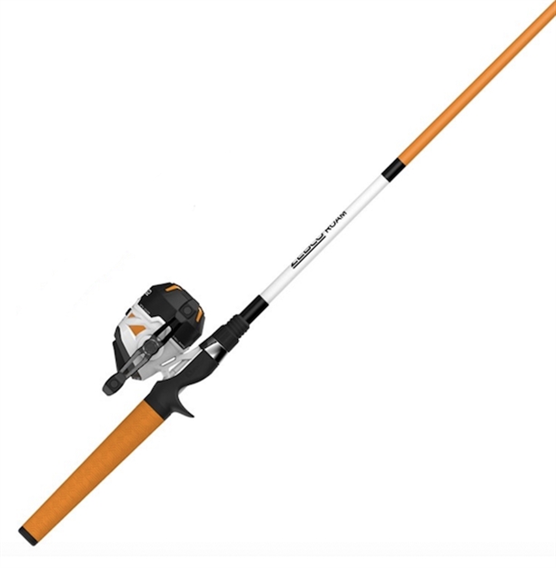 Picture of Zebco Roam Spincast Combo, Orange, 6', 2 Pc, Med Pwr, 3Bb, 3.6:1 Ratio, W/10# Line