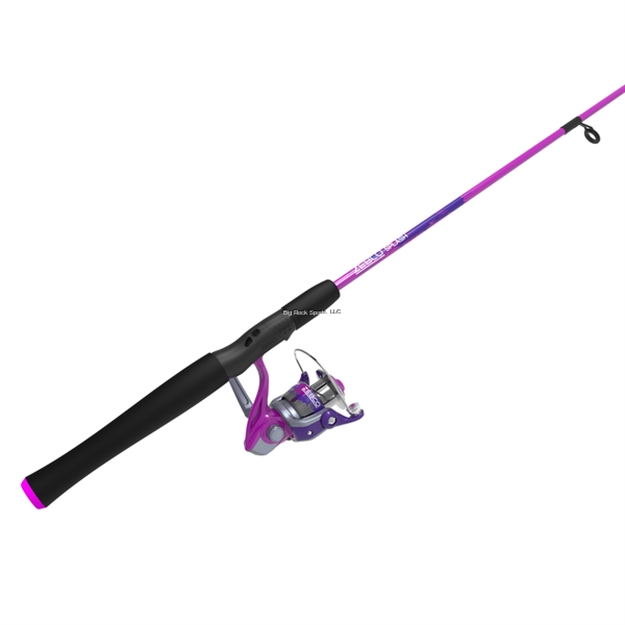 Picture of Zebco Splash Spinning Combo, Purple, 20 Size Reel, With 8# Line, ON 6 Ft., 2 PC ML Action Rod, 1/16-3/8 OZ Lures