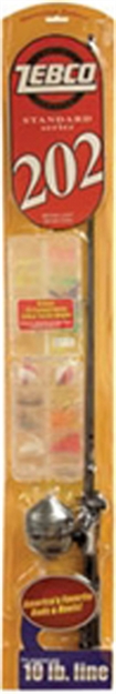 Picture of Zebco 202 Flatboard Spincast Packaged Combo, With Line, 70/10, 5' 6", L