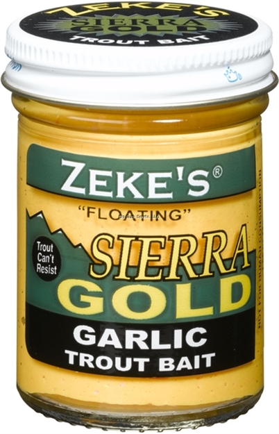 Picture of Zeke's Sierra Gold Floating Trout Bait, Jar, Garlic/Yellow Glitter