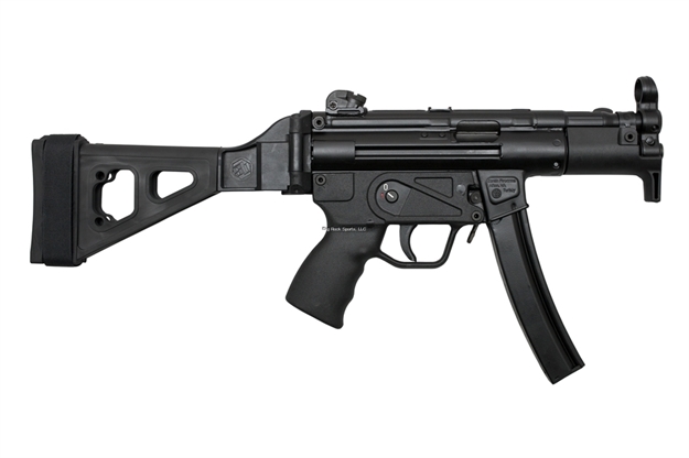 Picture of Zenith Mke Z-5K Semi-Auto Pistol, 9Mm, 4.6" Bbl, Black, 3 30-Rnd Magazines, Handguard,Folding Brace, Carry Case