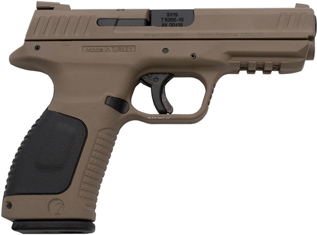 Picture of Zenith Girsan Mc-28 SA Semi-Auto Pistol, 9X19mm, 4.25" Bbl, Flat Dark Earth, Polymer Frame, Three 15 Rnd Mags