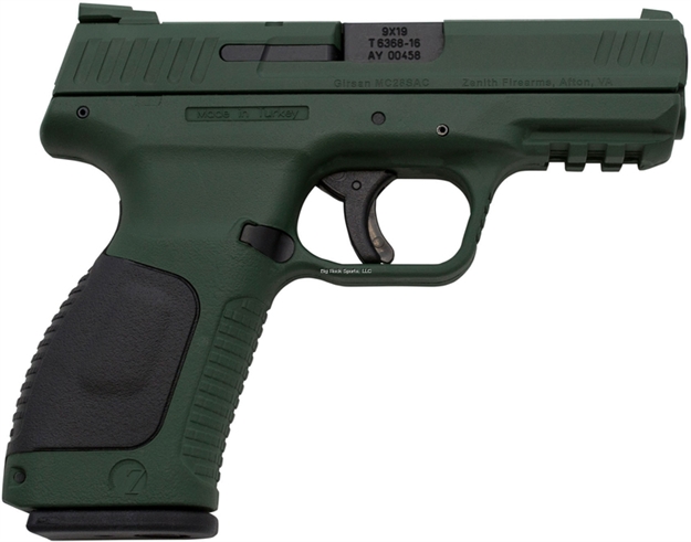 Picture of Zenith Girsan Mc-28 Sac Semi-Auto Pistol, 9X19mm, 3.82" Bbl, Highland Green, Polymer Frame, Three 15 Rnd Mags