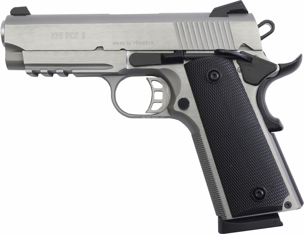 Picture of Zenith Tisas Zig Pcs 9 Semi-Auto Pistol, 9X19mm, 4" Bbl, Stainless, Three 9 Rnd Mags