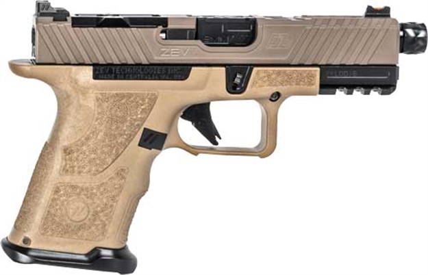 Picture of Zev Technologies Oz9c Elite Pistol Compact Fde Slide Threaded Barrel 9Mm OZ9-C-E-FDE-TH-LC 811338037190