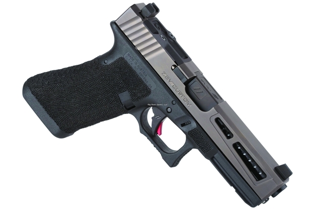 Picture of Zev Technologies Semi Auto Pistol 9Mm Prizefighter Gray 4.49" 17Rd Black Barrel Gun.Mod-3G-G17-Przf-Rmr-Cw.Abs-Gry