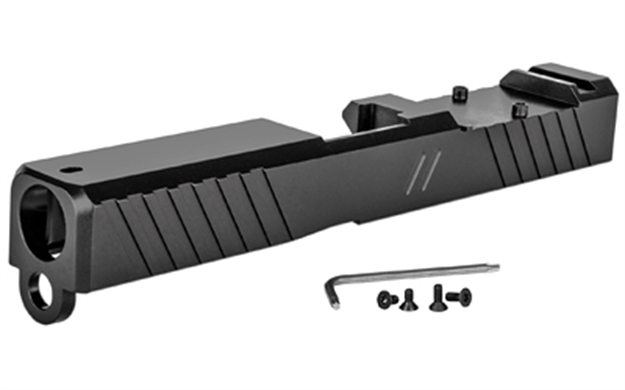 Picture of Zev Sldz193gdutyrmrblk Duty Rmr Stripped Compatible With Glock 19 Gen1-3 Black Nitride 17-4 Stainless Steel
