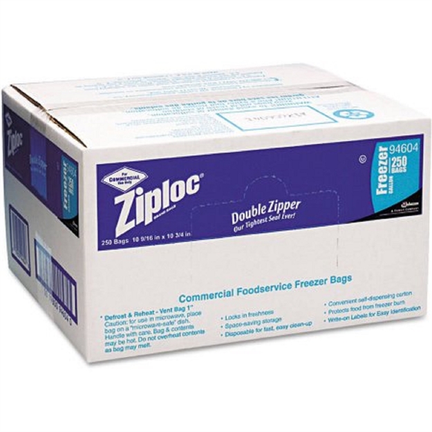 Picture of Ziploc Double Zipper Freezer Bags-Gallon 250  CT