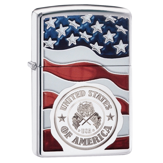 Picture of Zippo American Stamp ON Flag Lighter