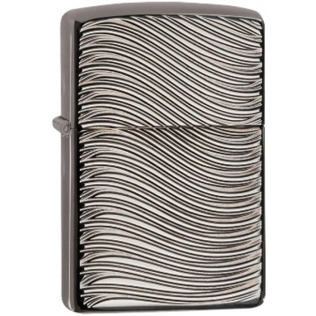 Picture of Zippo Armor Black Ice Deep Carve Sleek Design Lighter