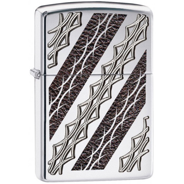 Picture of Zippo Armor High Polish Chrome Deep Carved Tribal Lighter