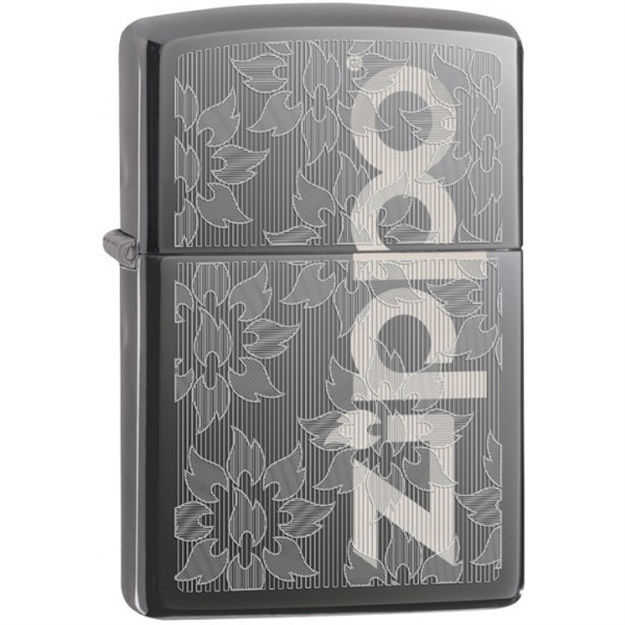 Picture of Zippo Black Ice Engraved Zippo Logo Lighter