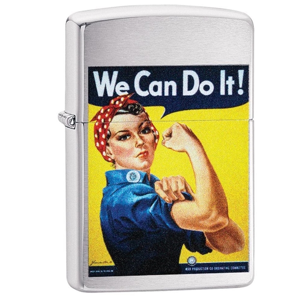 Picture of Zippo Brushed Chrome US Army WE Can DO IT Design Lighter