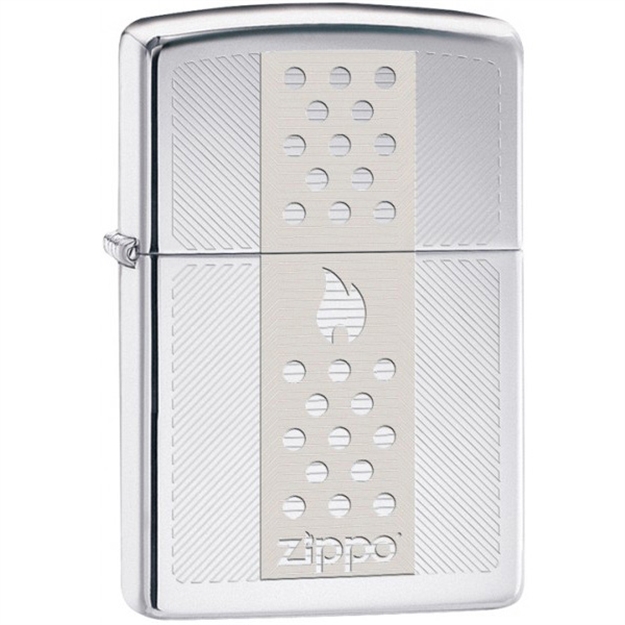 Picture of Zippo High Polish Chrome Engraved Zippo Logo Lighter