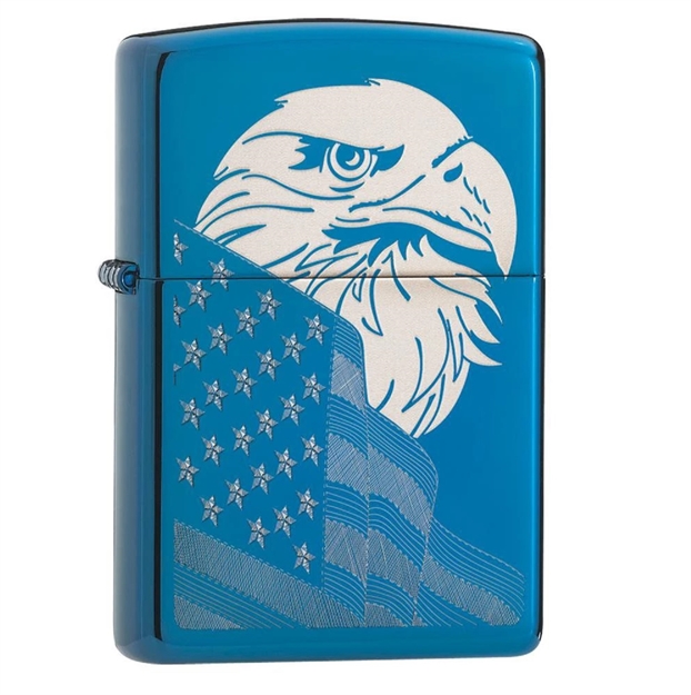 Picture of Zippo HP Blue Eagle And Flag Design Lighter