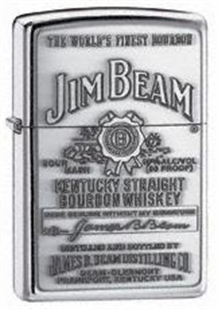Picture of Zippo Jim Beam Pewter Emblem High Polish Chrome