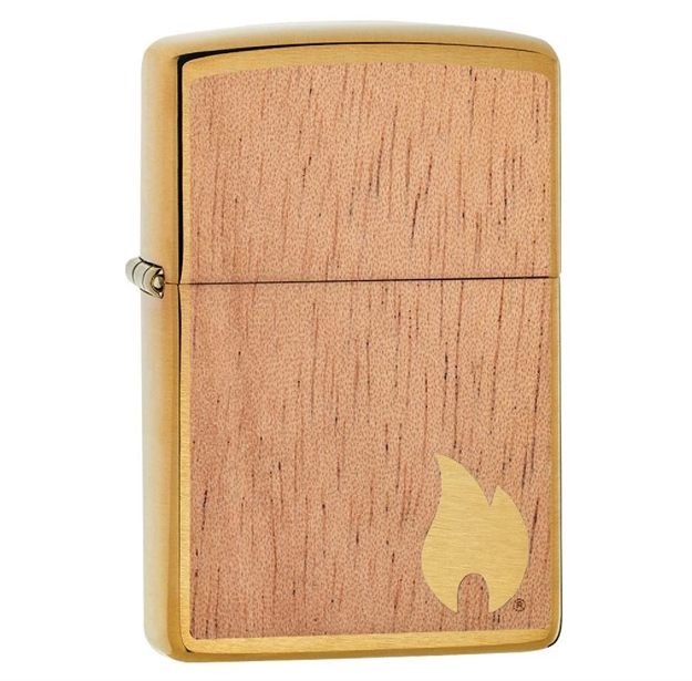 Picture of Zippo Woodchuck Mahogany Usa Flame Lighter