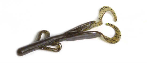 Picture of Zoom Bait Baby Brush Hog, 4", 12Pk, Green Pumpkin Candy