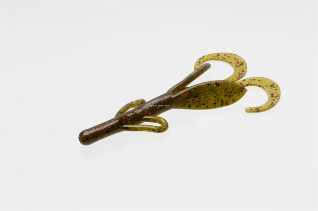 Picture of Zoom Bait Baby Brush Hog, 4", 12Pk, Green Pumpkin Red