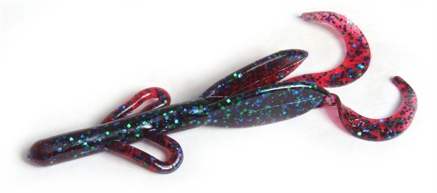 Picture of Zoom Bait Baby Brush Hog, 4", 12Pk, Plum Apple