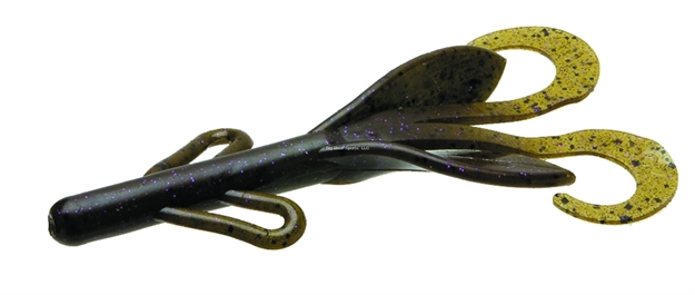 Picture of Zoom Bait Brush Hog, 6", 8Pk, Green Pumpkin Purple