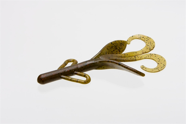 Picture of Zoom Bait Brush Hog, 6", 8Pk, Green Pumpkin Red