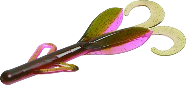 Picture of Zoom Bait Brush Hog, 6", 8Pk, Raspberry Shad