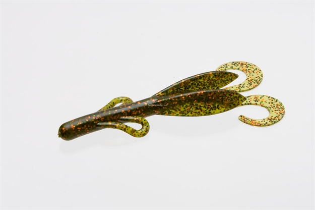 Picture of Zoom Bait Brush Hog, 6", 8Pk, Watermelon Green Orange