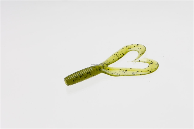 Picture of Zoom Bait Creepy Crawler Twin Tail Grub/Trailer, 3", 16Pk, Watermelon Seed