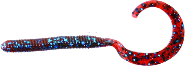 Picture of Zoom Bait Curly Tail Finesse Worm, 4", 20Pk, Moccasin Blue