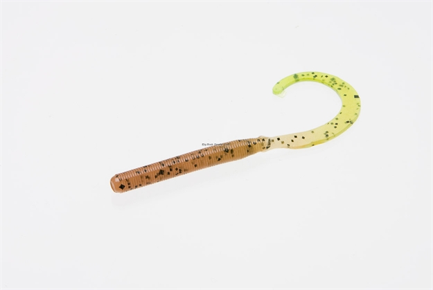 Picture of Zoom Bait Curly Tail Finesse Worm, 4", 20Pk, Pumpkin Chartreuse