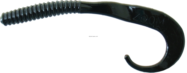 Picture of Zoom Bait Dead Ringer Curly Tail Ring Worm, 6", 20Pk, Black