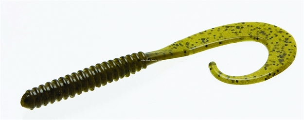Picture of Zoom Bait Dead Ringer Curly Tail Ring Worm, 6", 20Pk, Green Pumpkin