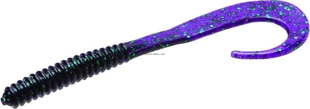 Picture of Zoom Bait Dead Ringer Curly Tail Ring Worm, 6", 20Pk, Junebug