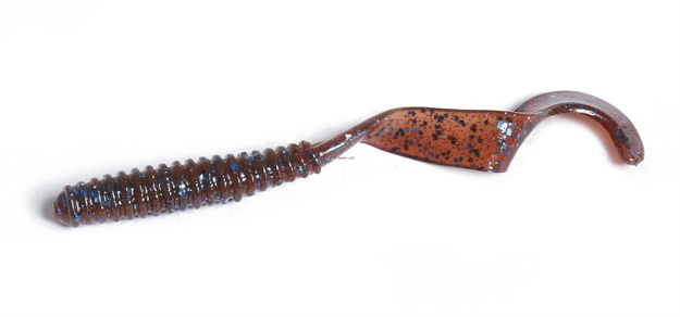 Picture of Zoom Bait Dead Ringer Curly Tail Ring Worm, 6", 20Pk, Moccasin Blue