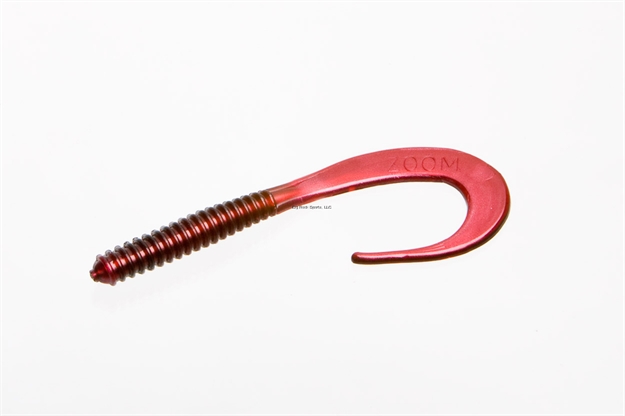 Picture of Zoom Bait Dead Ringer Curly Tail Ring Worm, 6", 20Pk, Red Shad