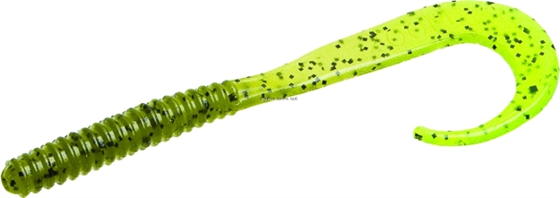 Picture of Zoom Bait Dead Ringer Curly Tail Ring Worm, 6", 20Pk, Watermelon Chartreuse