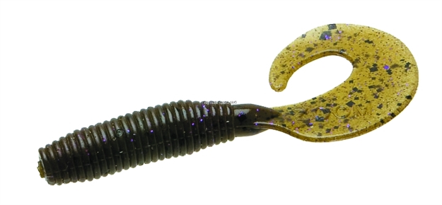 Picture of Zoom Bait Fat Albert Curly Tail Grub, 3", 10Pk, Green Pumpkin Purple
